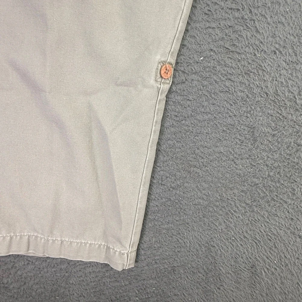 The North Face Cargo Pants Mens 34 Khaki Tan Cotton Canvas Roll Up Hiking 2938